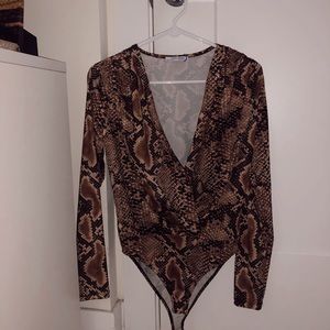 Zara Snake Print Bodysuit
